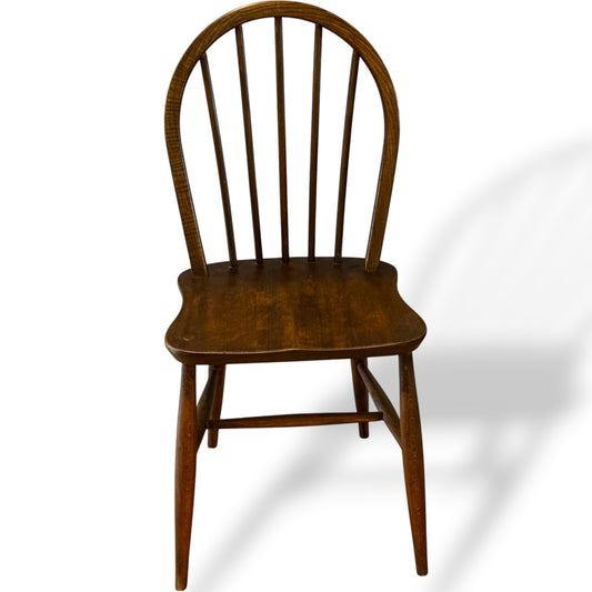 Vintage Ercol Windsor Dining Chair in Dark Finish | Elm Seat & Beech Frame | Mid Century British Furniture