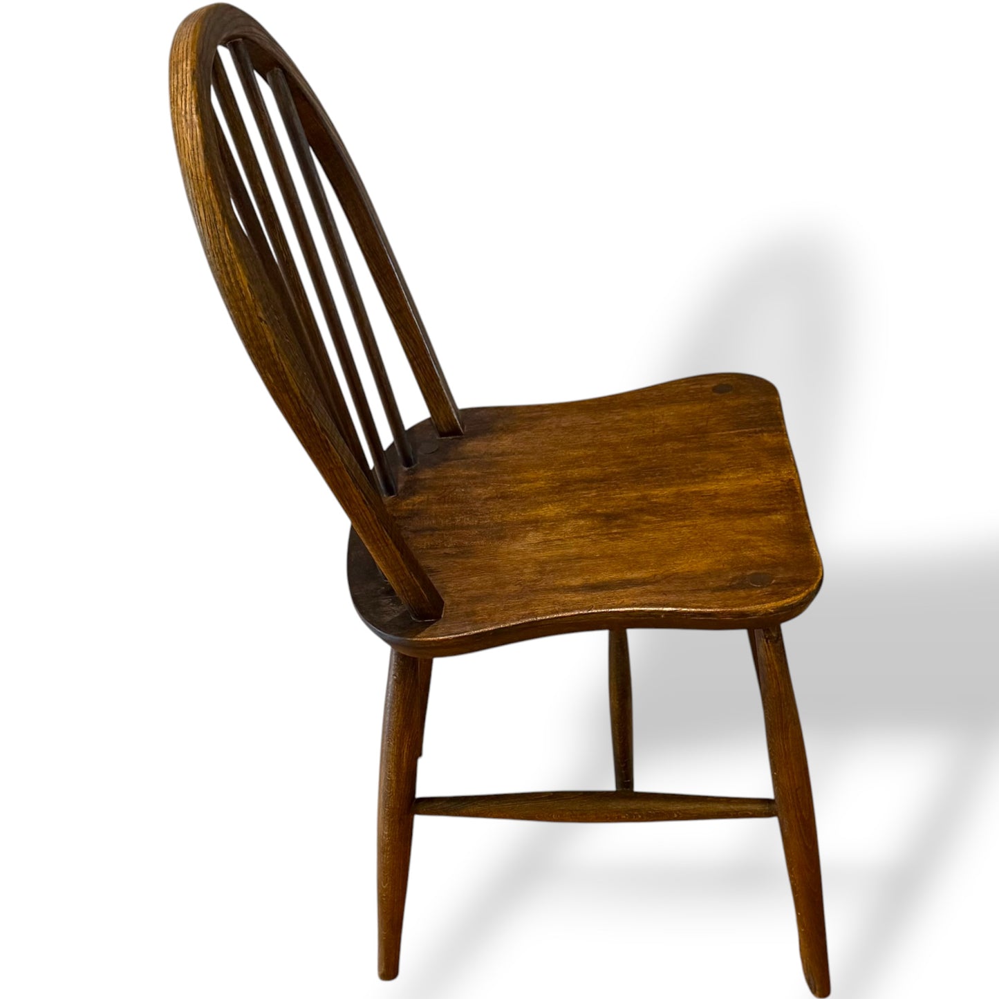 Vintage Ercol Windsor Dining Chair in Dark Finish | Elm Seat & Beech Frame | Mid Century British Furniture