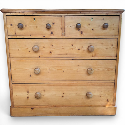 Antique Victorian Pine Chest Of Drawers