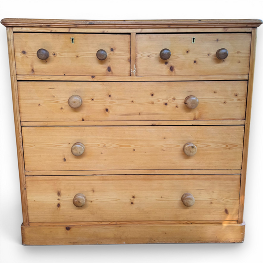 Antique Victorian Pine Chest Of Drawers