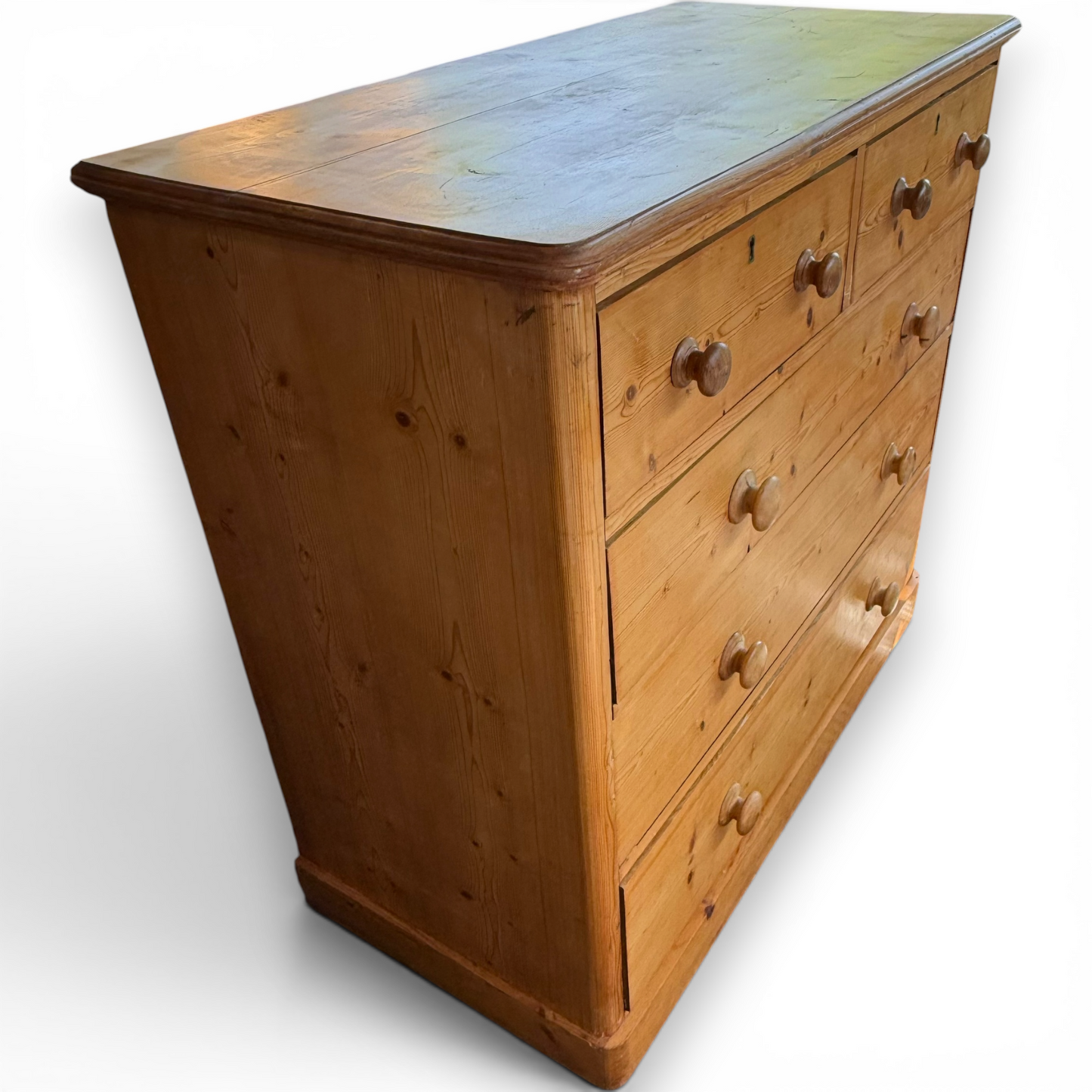 Antique Victorian Pine Chest Of Drawers