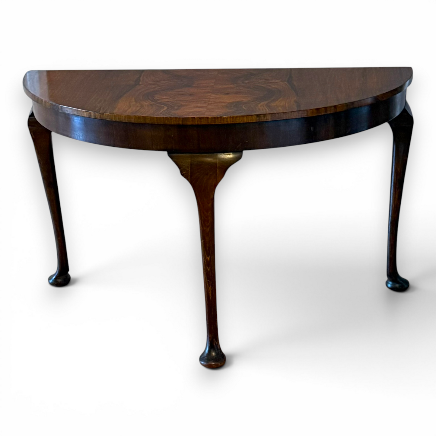 Antique Walnut u Demi Lune Coffee Table