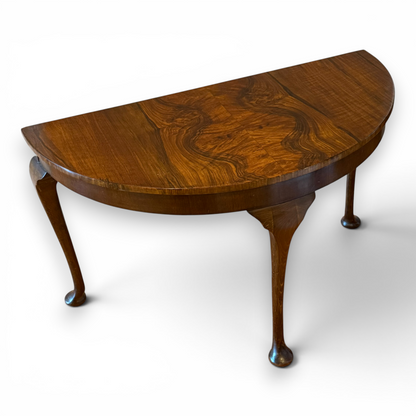 Antique Walnut u Demi Lune Coffee Table