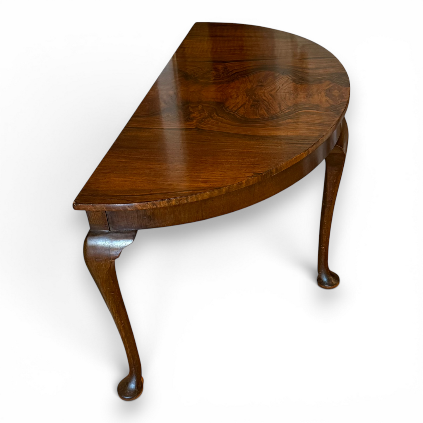 Antique Walnut u Demi Lune Coffee Table