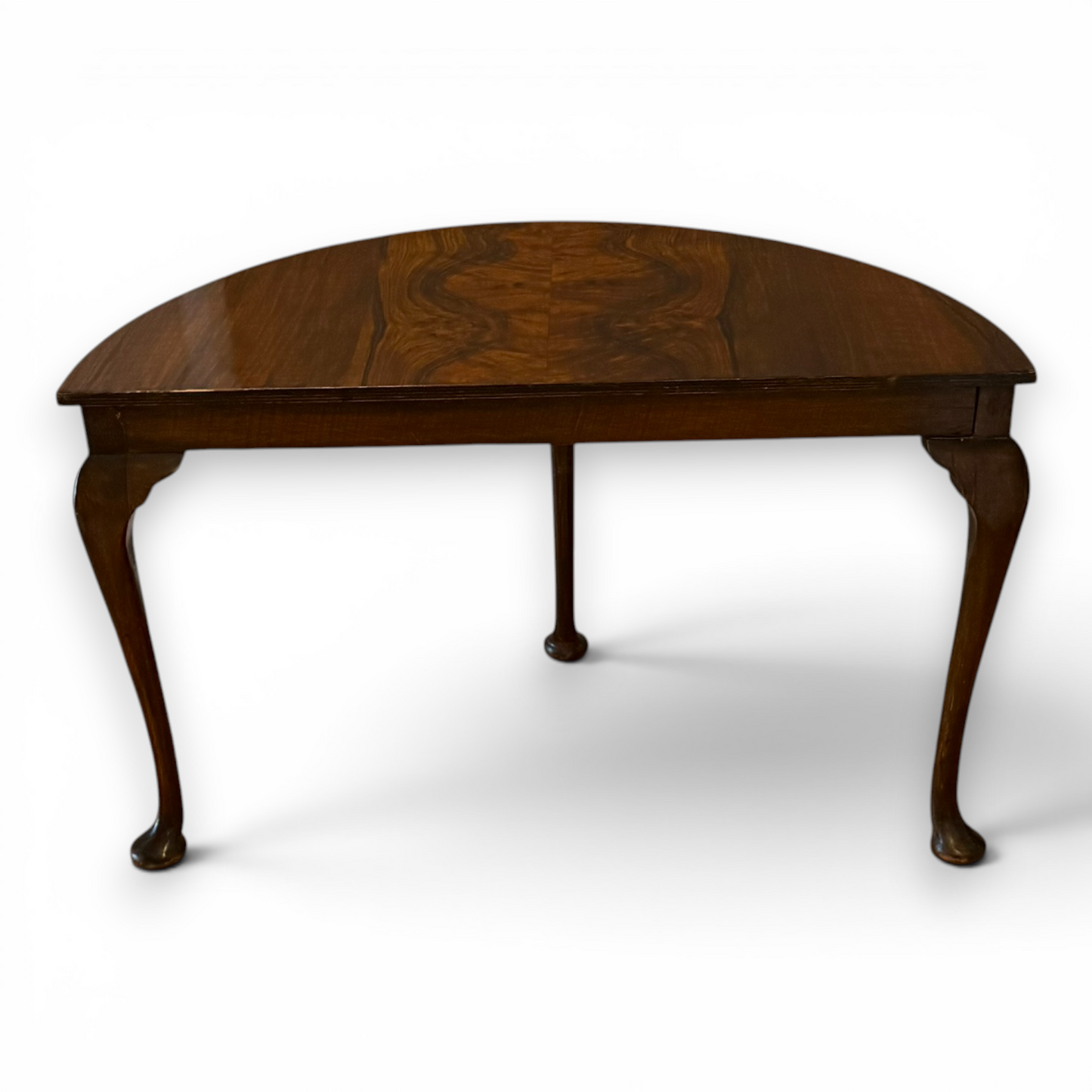 Antique Walnut u Demi Lune Coffee Table