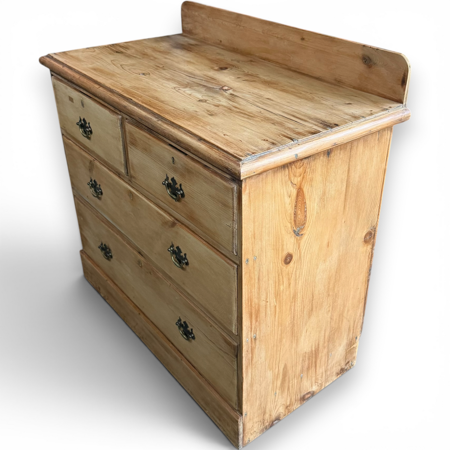 Antique Natural Waxed Pitch Pine Chest of Drawers