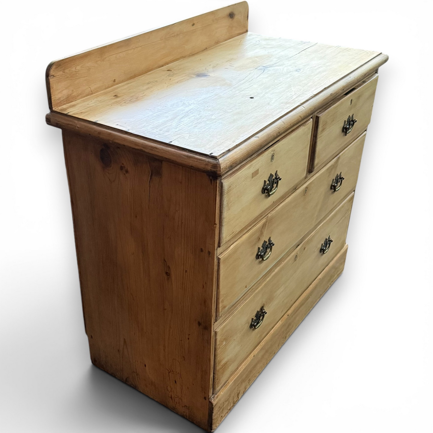 Antique Natural Waxed Pitch Pine Chest of Drawers