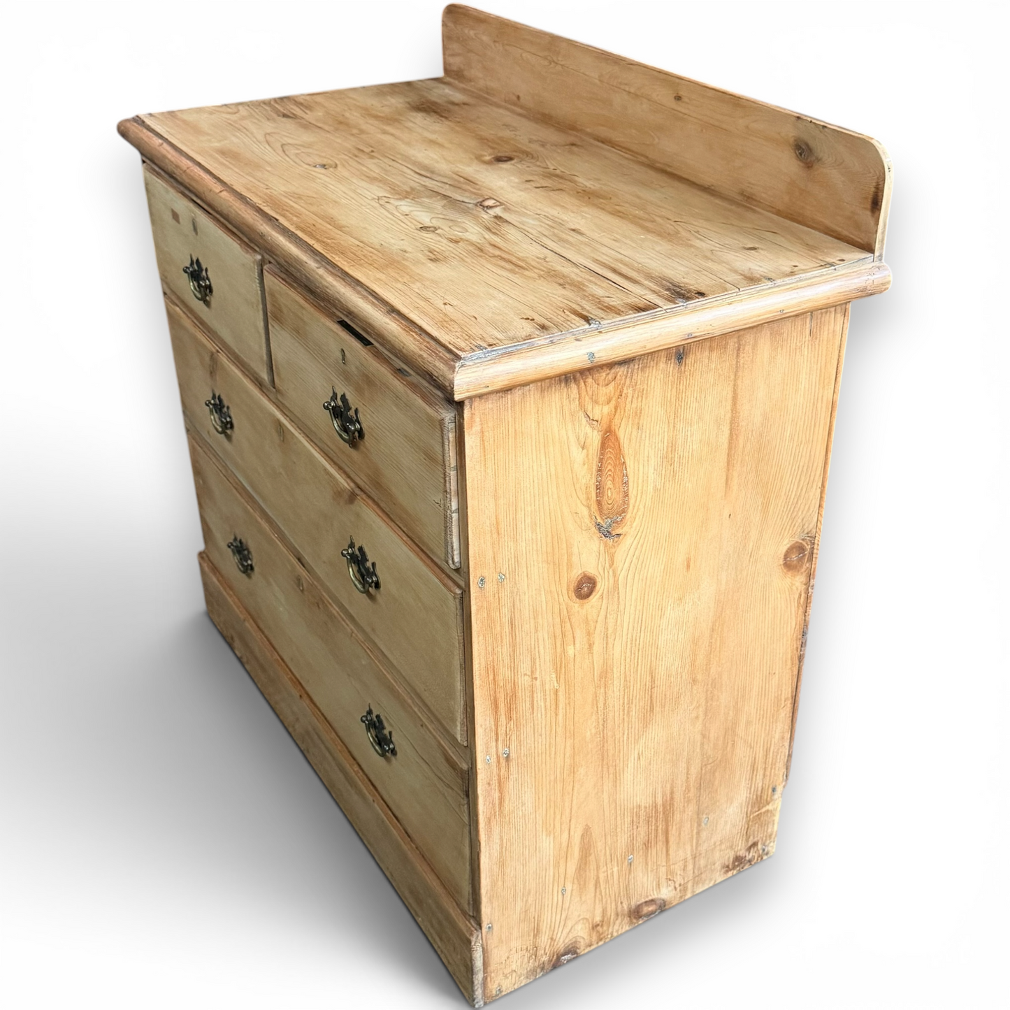 Antique Natural Waxed Pitch Pine Chest of Drawers
