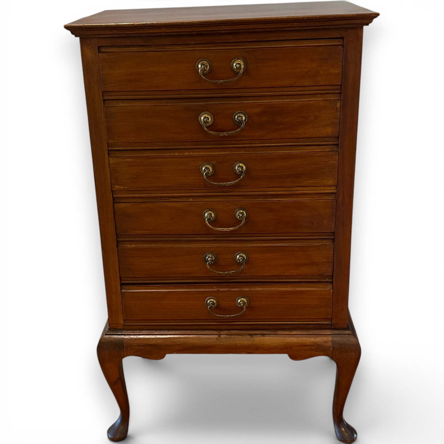 Victorian Mahogany Music Cabinet with Six Storage Compartments