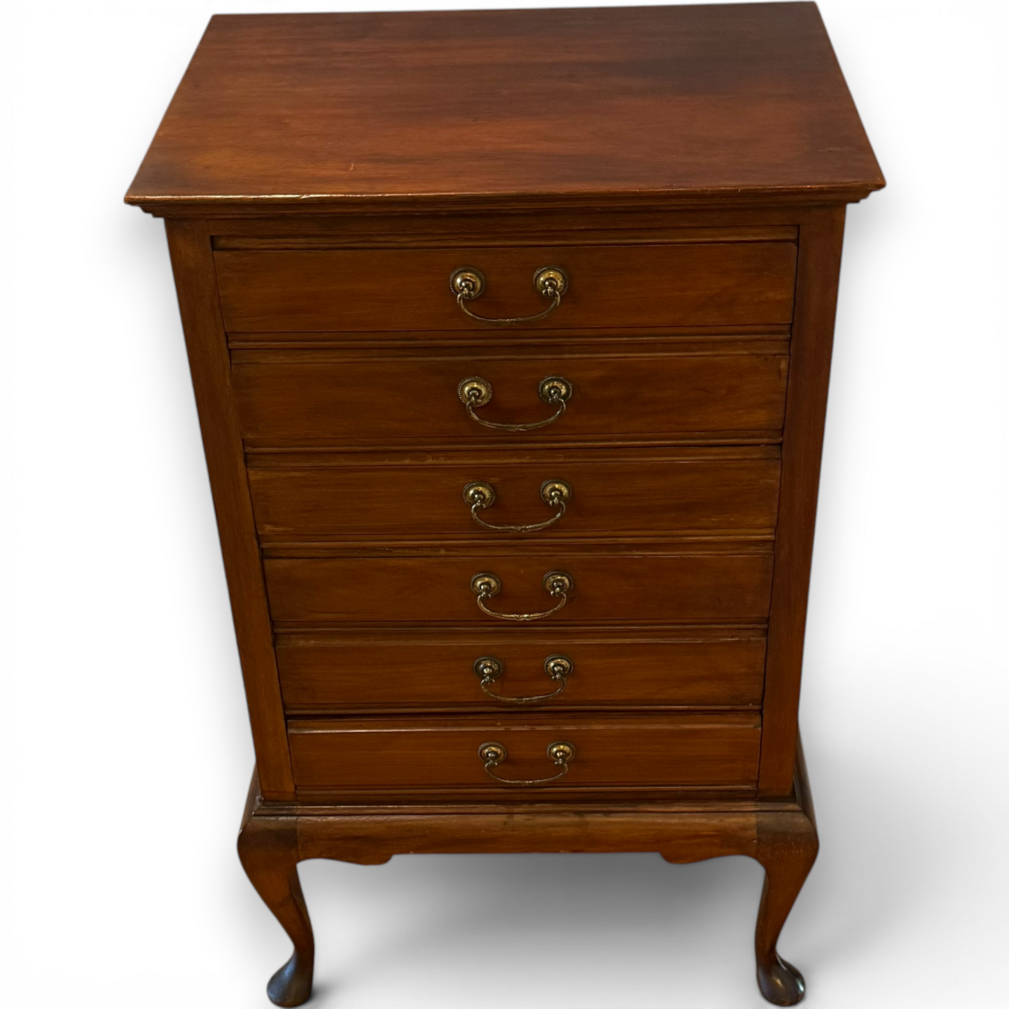 Victorian Mahogany Music Cabinet with Six Storage Compartments