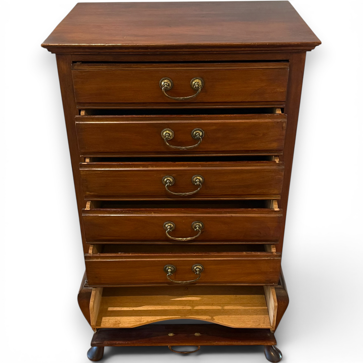 Victorian Mahogany Music Cabinet with Six Storage Compartments