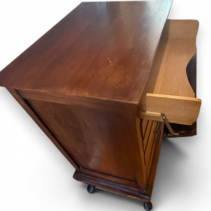 Victorian Mahogany Music Cabinet with Six Storage Compartments