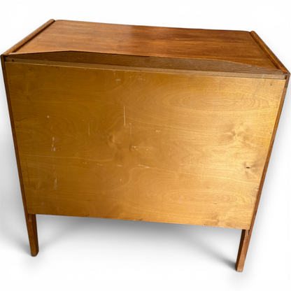 Vintage 1930s Oak Three-Drawer Chest with Raised Gallery Top