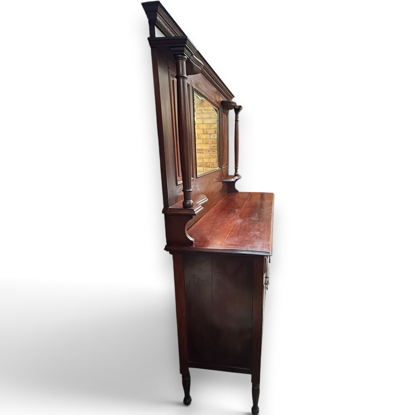 Antique Victorian Mahogany Mirror Back Sideboard Chiffonier