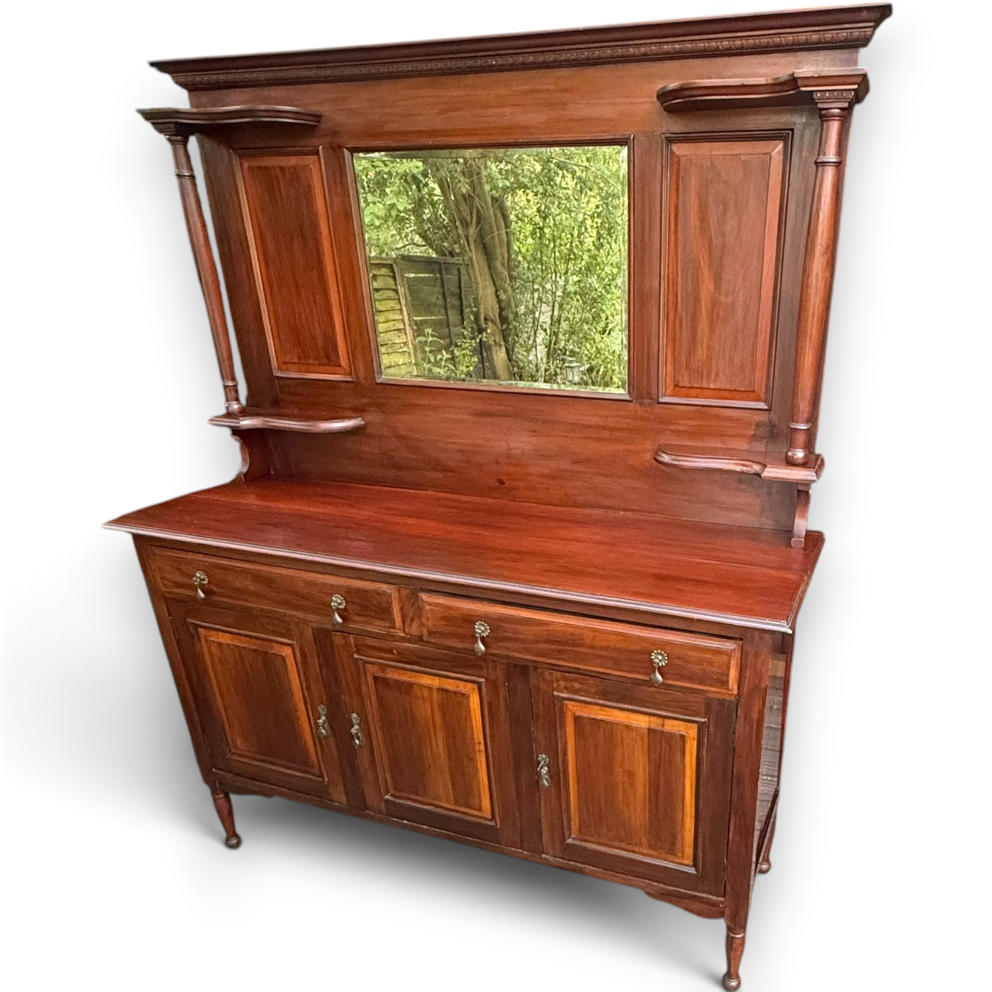 Antique Victorian Mahogany Mirror Back Sideboard Chiffonier