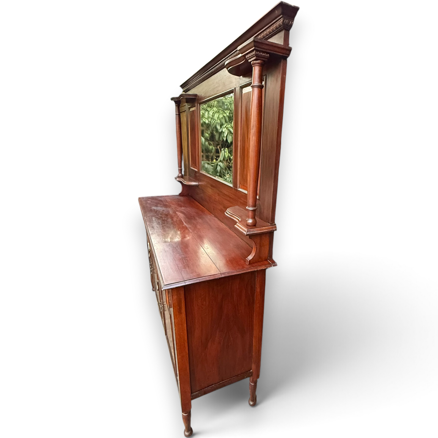 Antique Victorian Mahogany Mirror Back Sideboard Chiffonier