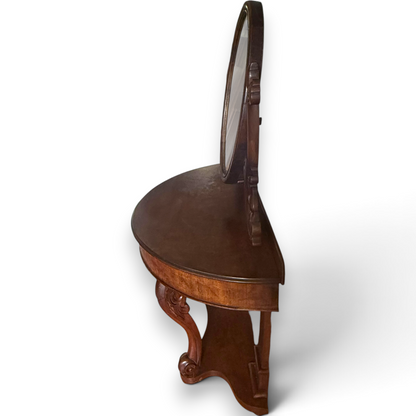 Victorian Mahogany Duchess Dressing Table with Oval Mirror