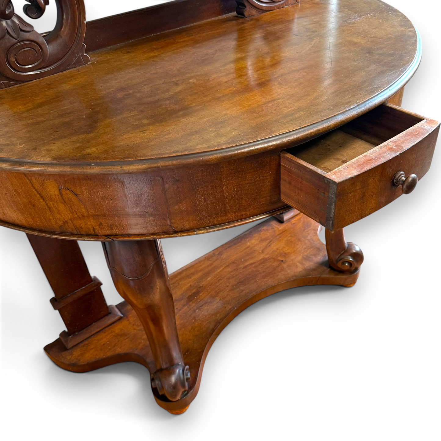 Victorian Mahogany Duchess Dressing Table with Oval Mirror