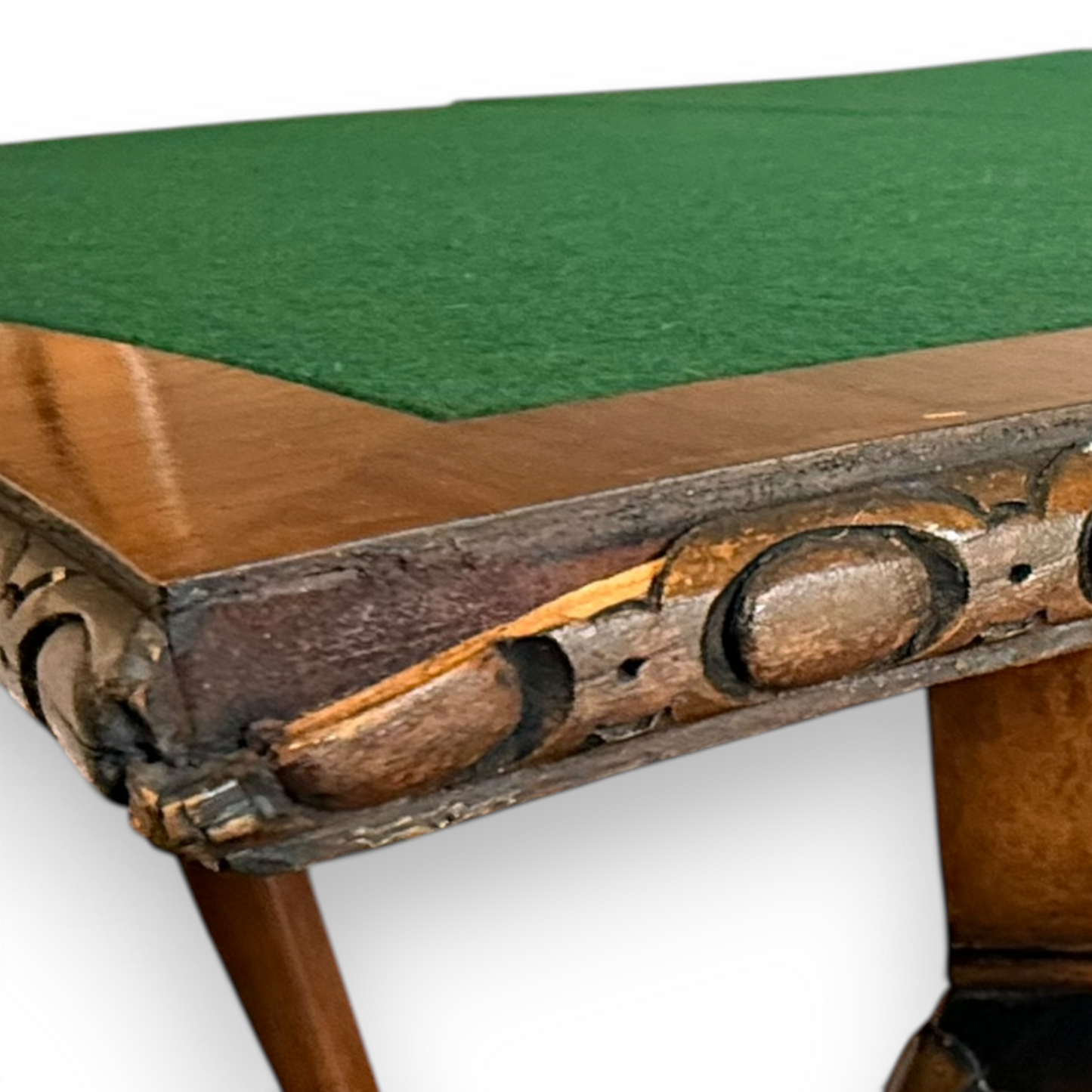 Late Victorian Burr Walnut Georgian Revival Fold Over Card Table