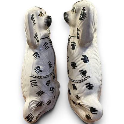 Pair of Large 19th Century Staffordshire Spaniel Dogs – Sampson Smith Longton