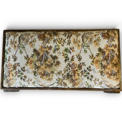 Antique Oak Tapestry Footstool