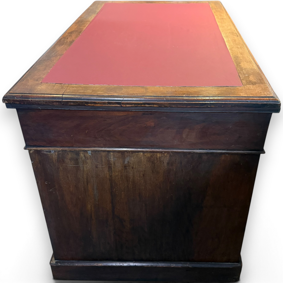 Victorian Twin Pedestal Writing Desk with Nine Drawers