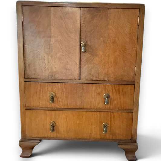 Wylie & Lochhead Figured Walnut Cupboard Chest – Glasgow
