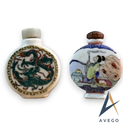 Collection of 5 Chinese Asian Snuff Bottles