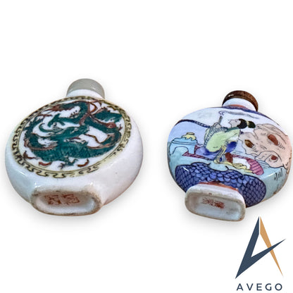 Collection of 5 Chinese Asian Snuff Bottles