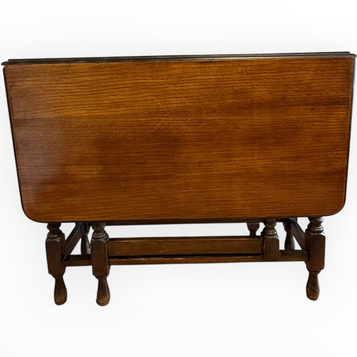 Early 20th Century Oak Drop Leaf Table | Antique Folding Oak Dining Table