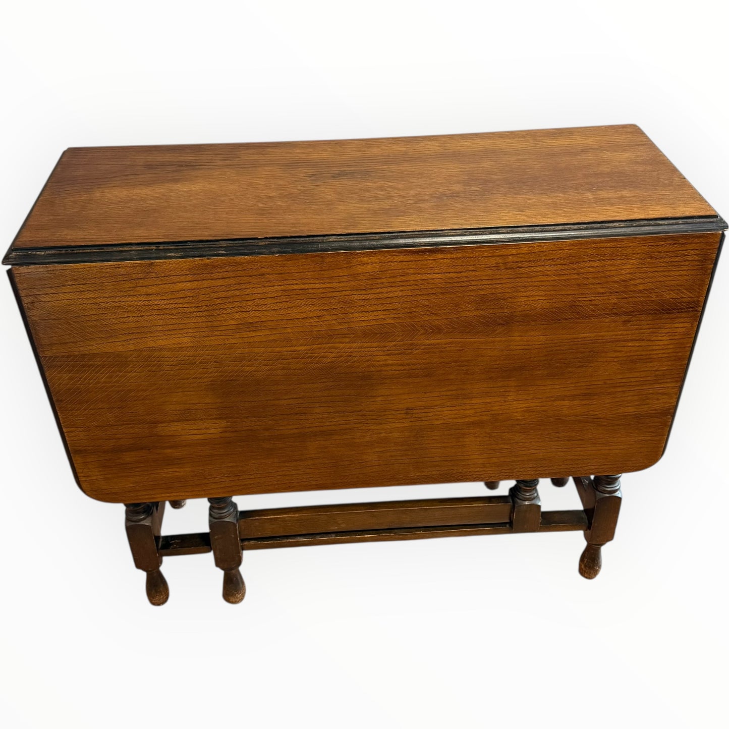 Early 20th Century Oak Drop Leaf Table | Antique Folding Oak Dining Table