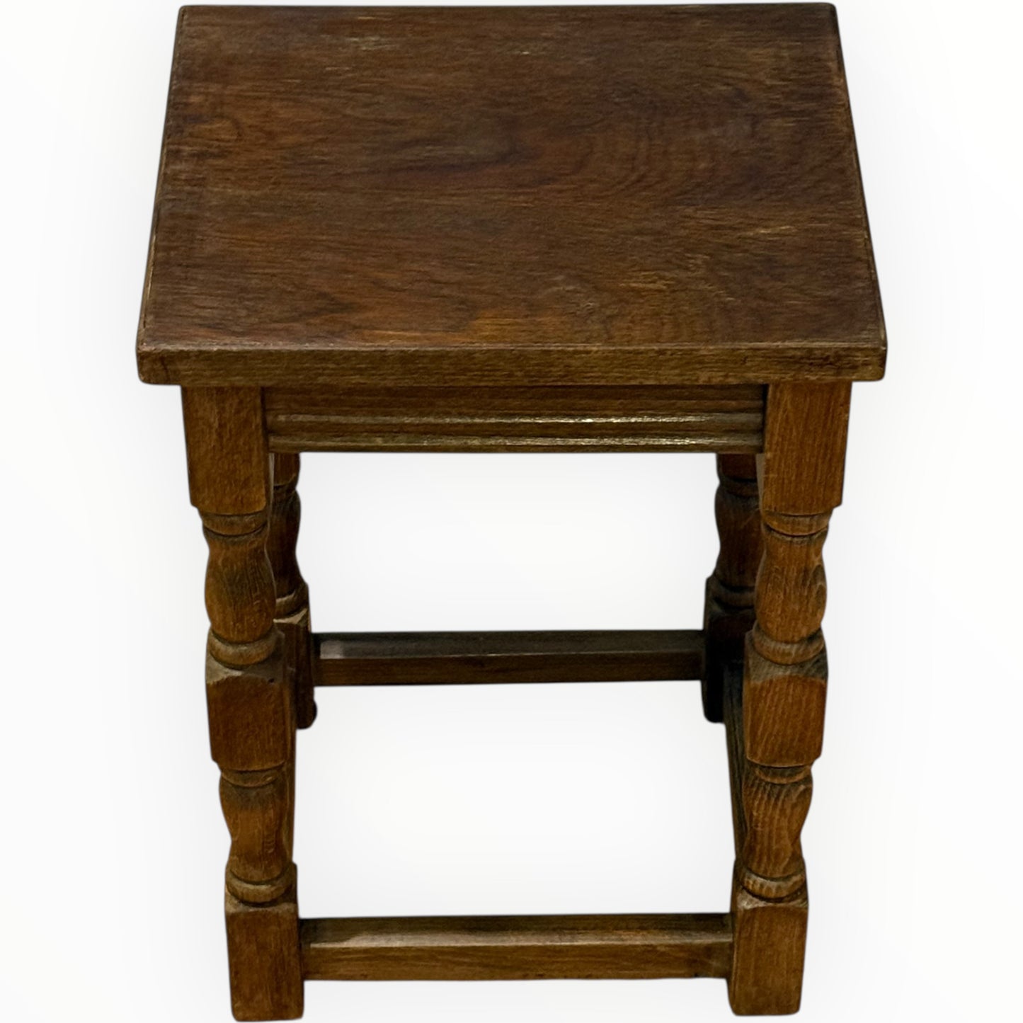 Small Vintage Oak Side Table | Compact Lamp Table | 42cm High