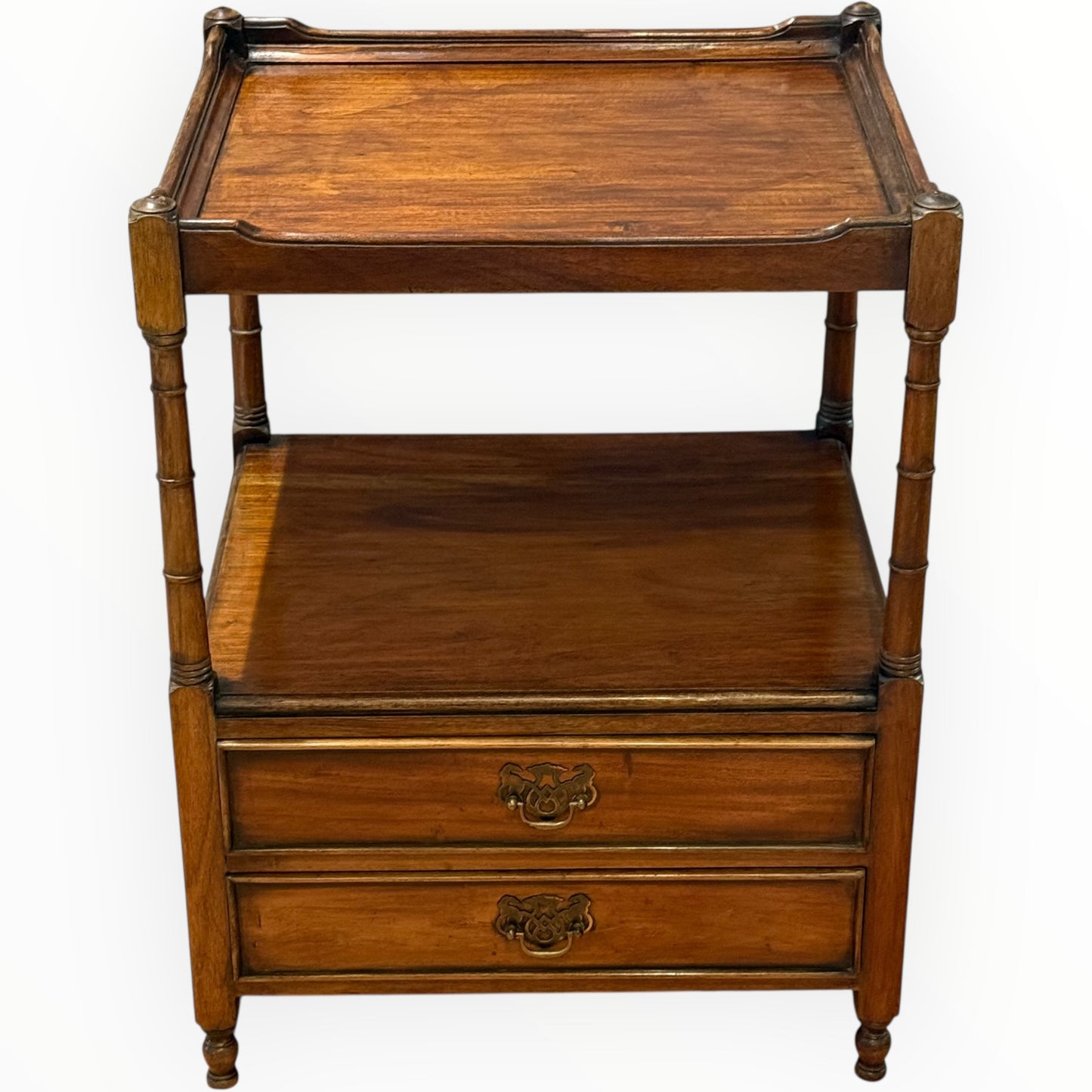 Early 20th Century Regency-Style Mahogany Lamp Table with Drawers