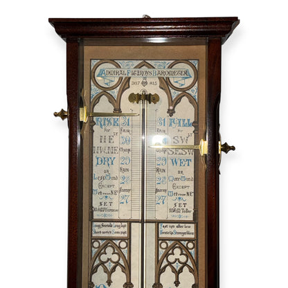 Victorian Style Admiral Fitzroy Mahogany Barometer