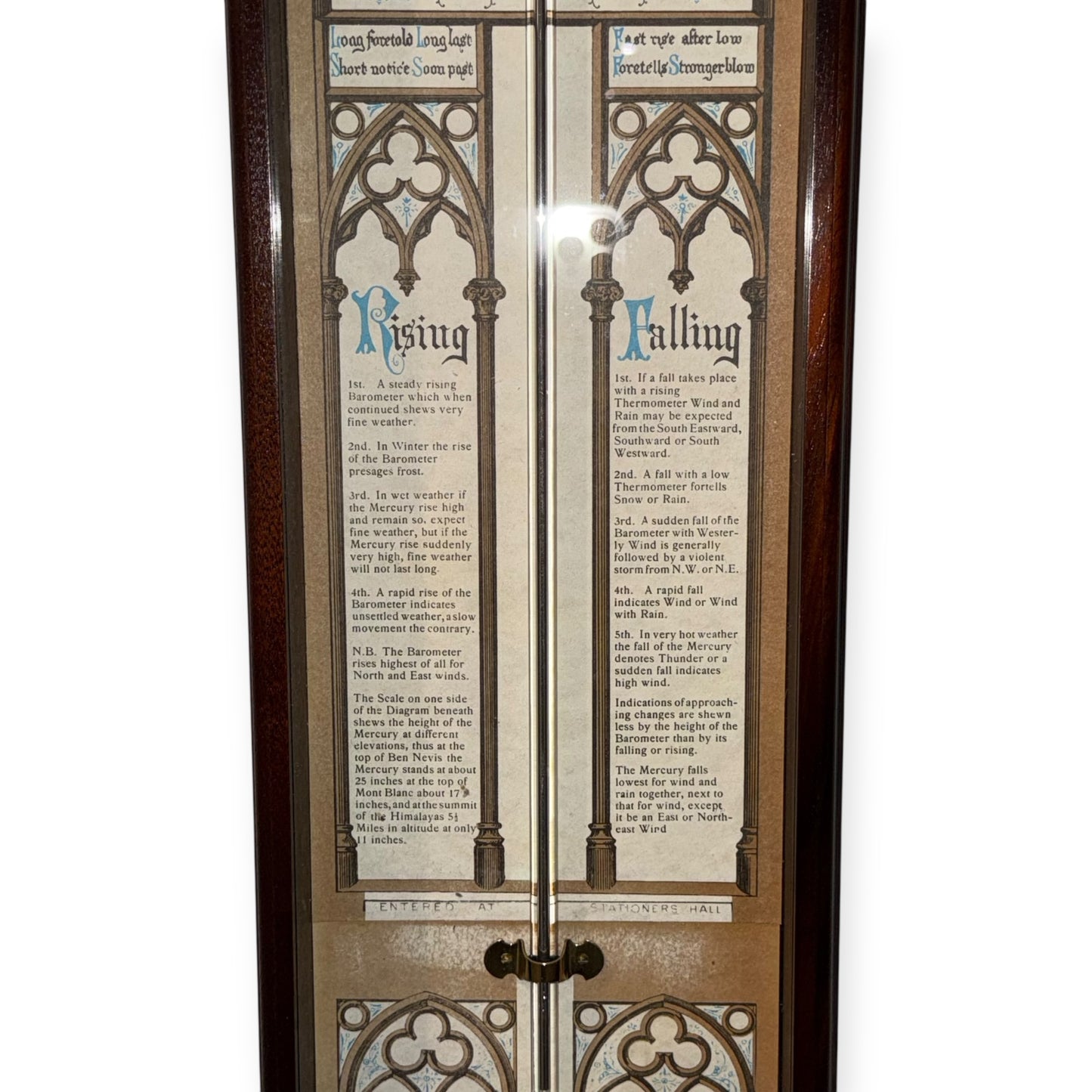 Victorian Style Admiral Fitzroy Mahogany Barometer