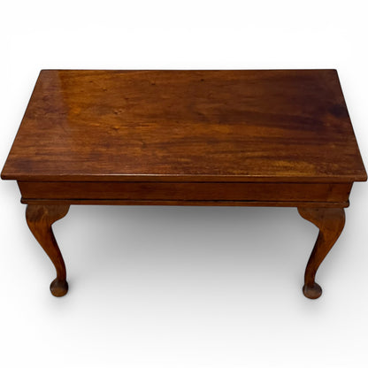 Vintage Mahogany Sewing Box Coffee Table with Hinged Storage Compartments