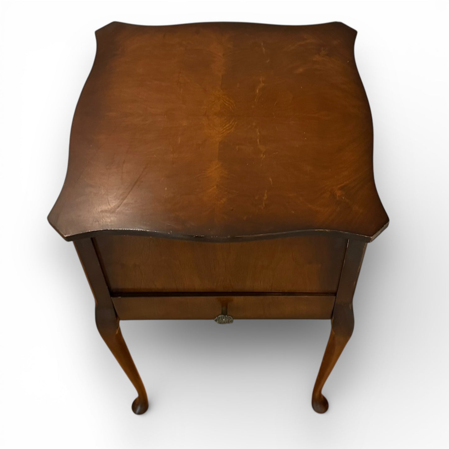 Vintage Queen Anne Style Sewing Cabinet with Cabriole Legs