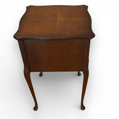 Vintage Queen Anne Style Sewing Cabinet with Cabriole Legs