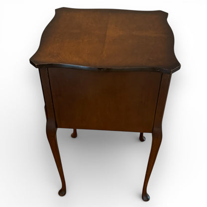 Vintage Queen Anne Style Sewing Cabinet with Cabriole Legs