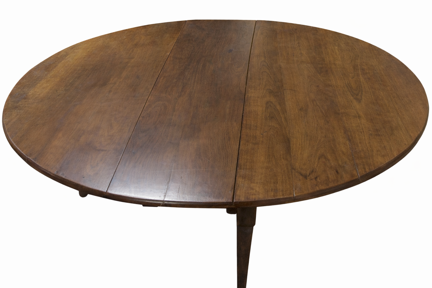 Antique Georgian Mahogany Wake Table with Oval Drop Leaves
