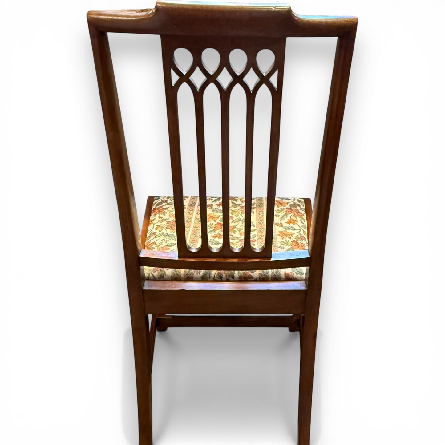 Set of Eight Edwardian Inlaid Mahogany Dining Chairs Including Two Carvers