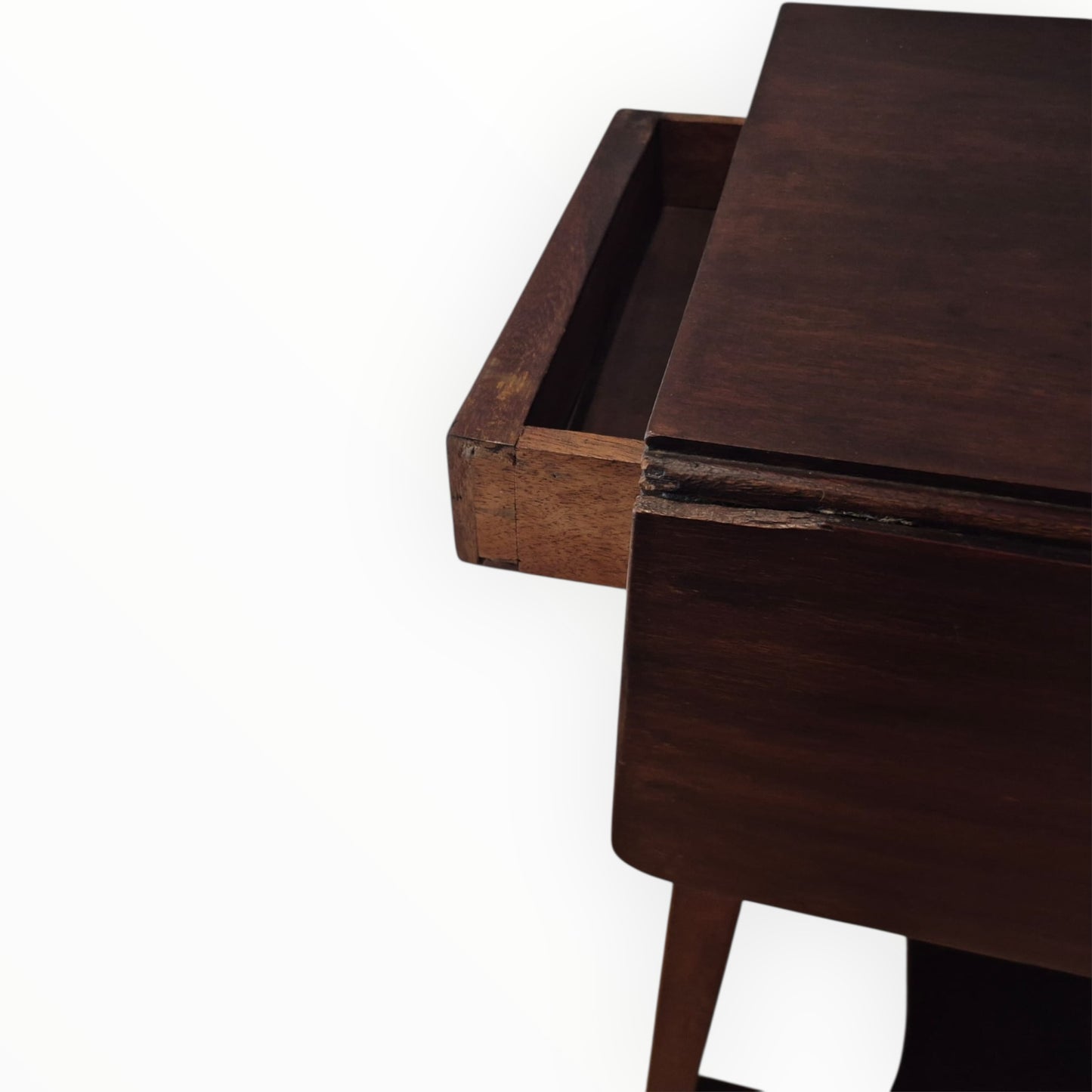 Antique Edwardian Mahogany Drop Leaf Side Table Occasional Table With Drawer