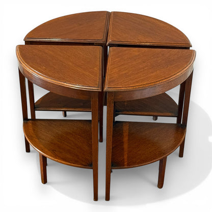 Art Deco Quartetto Nest of Tables Mahogany | Antique 1930s Nesting Tables