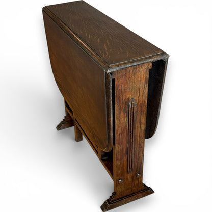 Antique Oak Art Deco Drop Leaf Gateleg Table C1930