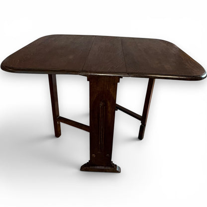 Antique Oak Art Deco Drop Leaf Gateleg Table C1930