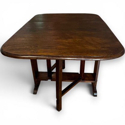 Antique Oak Art Deco Drop Leaf Gateleg Table C1930