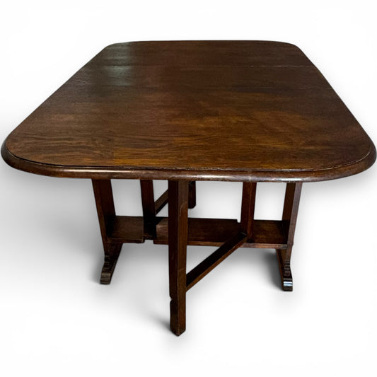 Antique Oak Art Deco Drop Leaf Gateleg Table C1930