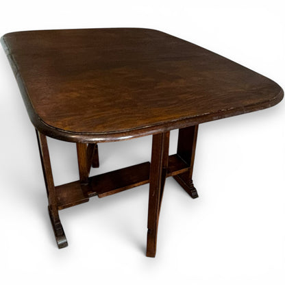 Antique Oak Art Deco Drop Leaf Gateleg Table C1930