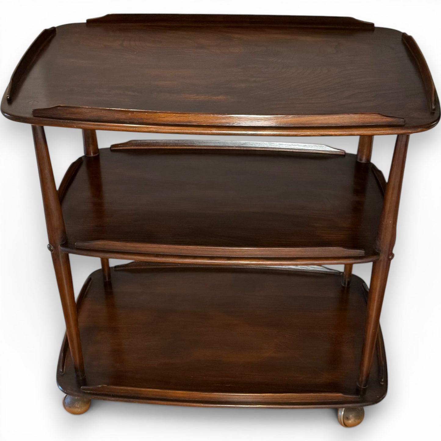 Ercol Vintage Mid Century Elm Hostess Trolley Server Buffet Cart