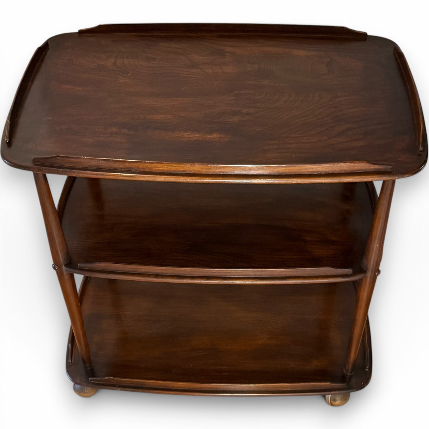 Ercol Vintage Mid Century Elm Hostess Trolley Server Buffet Cart
